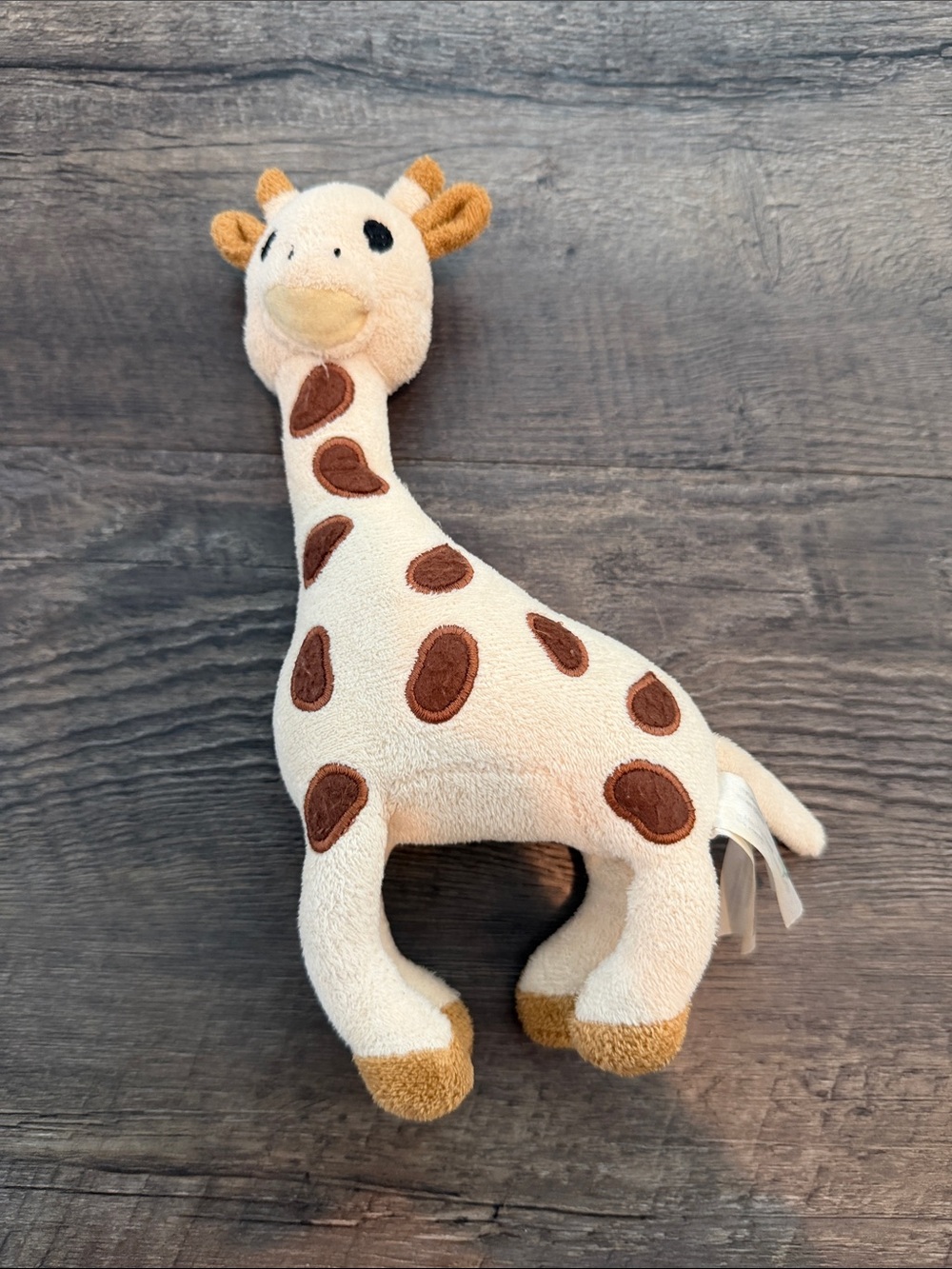 Vulli Sophie the Giraffe 9" Soft Cream & Brown Plush Baby Rattle Toy